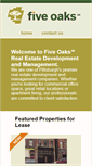 Mobile Screenshot of fiveoaksrealty.com