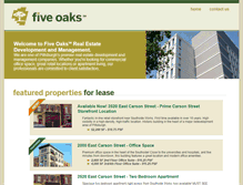 Tablet Screenshot of fiveoaksrealty.com